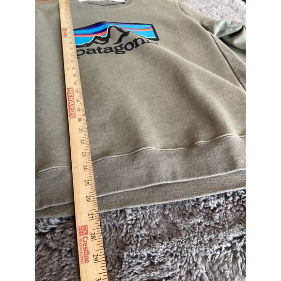 Patagonia Men's Fitz Roy Horizons Uprisal Crew Sweatshirt Sleet Green - Picture 9 of 10